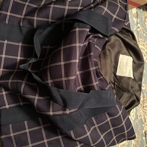 Elegant Navy Checkered Tote Bag